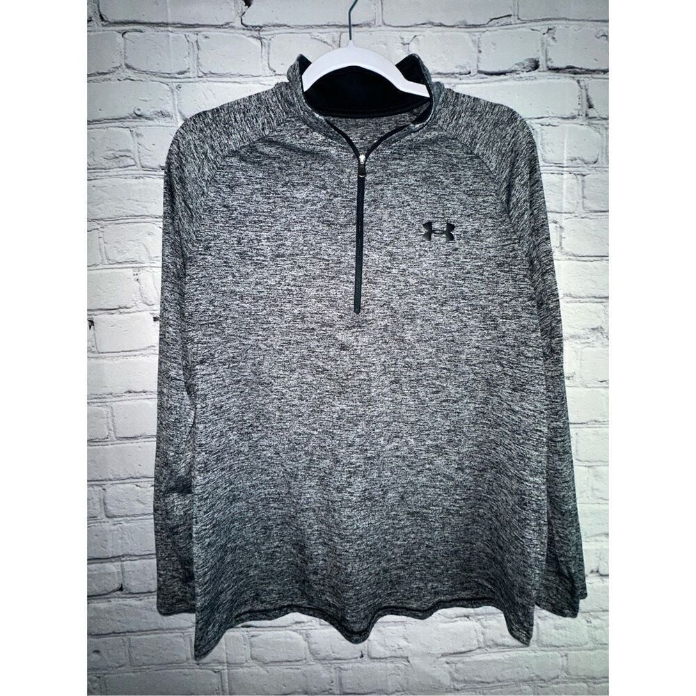 Under Armour Men’s Medium HeatGear Running Quarter Zip – Lightweight Gray